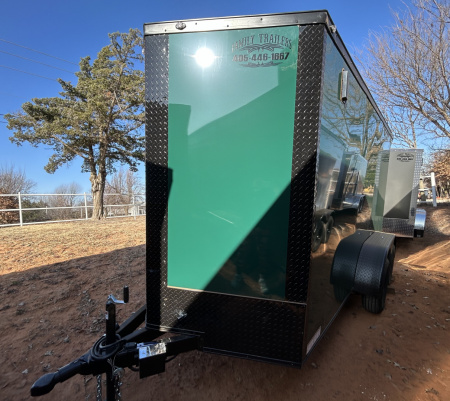 New 2026 Family Trailer 6x12 Tandem Axles Cargo / Enclosed Trailer-Screwless Exterior-Blackout Pkg-Rear Spoiler