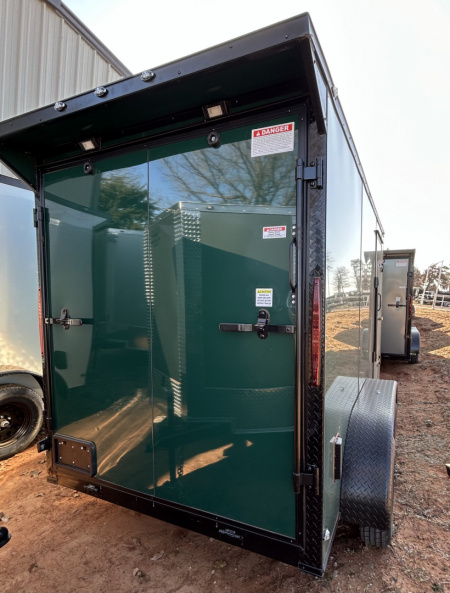 New 2026 Family Trailer 6x12 Tandem Axles Cargo / Enclosed Trailer-Screwless Exterior-Blackout Pkg-Rear Spoiler