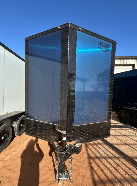 New 2026 Family Trailer 7x14 Tandem Axles Cargo / Enclosed Trailer-Screwless Exterior-Blackout Pkg-Rear Spoiler