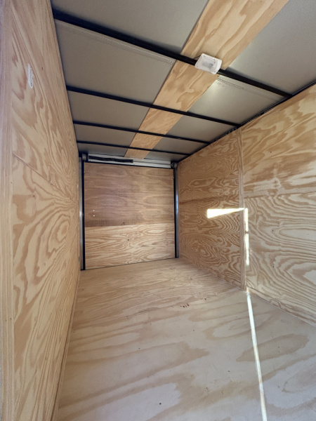 New 2026 Family Trailer 7x14 Tandem Axles Cargo / Enclosed Trailer-Screwless Exterior-Blackout Pkg-Rear Spoiler