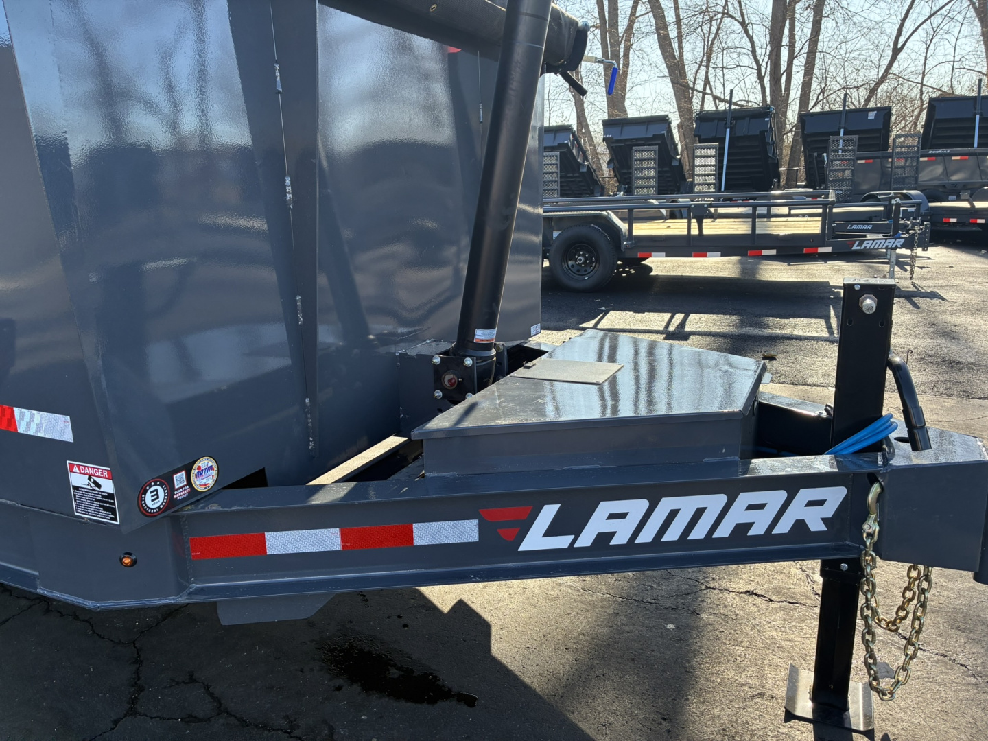 New 2026 Lamar Trailers 83"x16'DT-14K Telescopic Dump Trailer