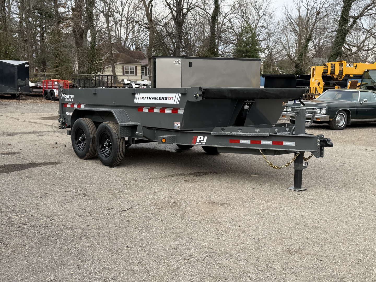 New 2026 PJ Trailers 83" x 14' Low-Pro Telescopic (DT1) 14K GVWR Dump Trailer