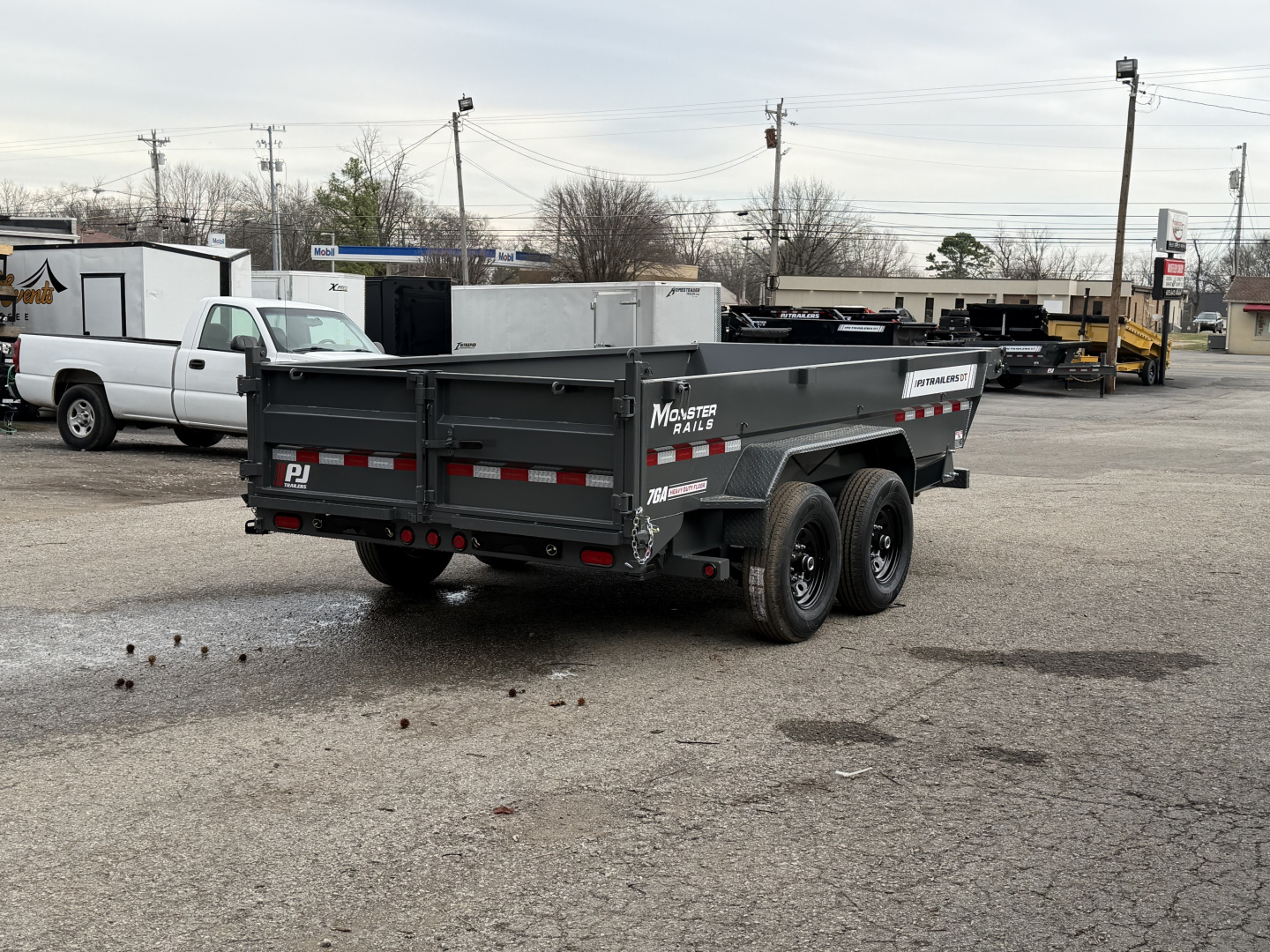 New 2026 PJ Trailers 83" x 14' Low-Pro Telescopic (DT1) 14K GVWR Dump Trailer