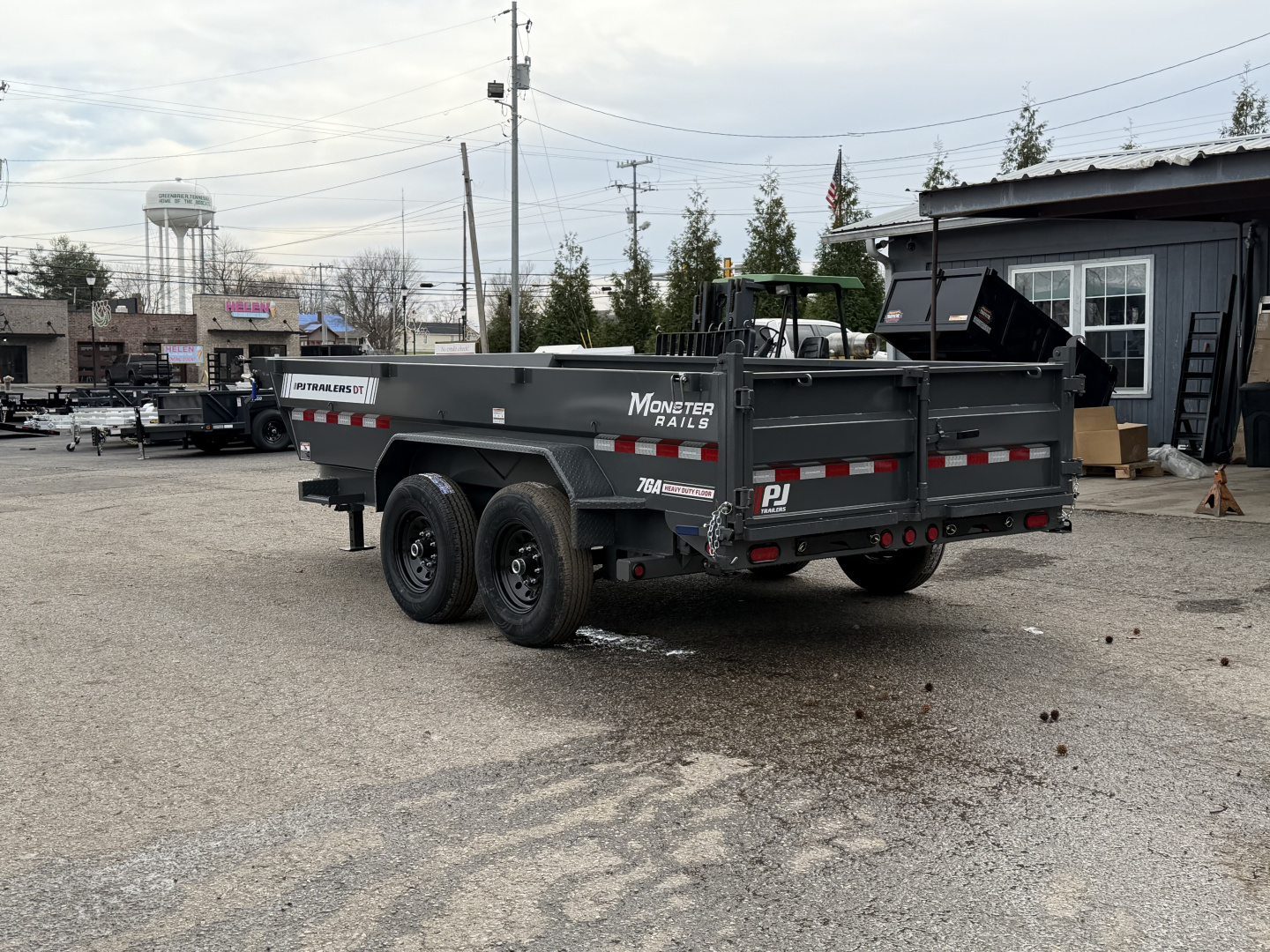 New 2026 PJ Trailers 83" x 14' Low-Pro Telescopic (DT1) 14K GVWR Dump Trailer
