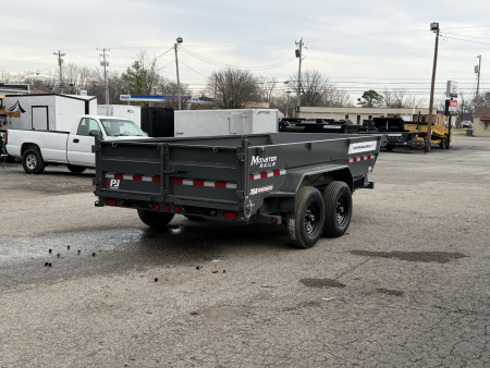 New 2026 PJ Trailers 83" x 14' Low-Pro Telescopic (DT1) 14K GVWR Dump Trailer