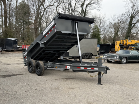 New 2026 PJ Trailers 83  x 14' Low-Pro Telescopic (DT1) 14K GVWR Dump Trailer