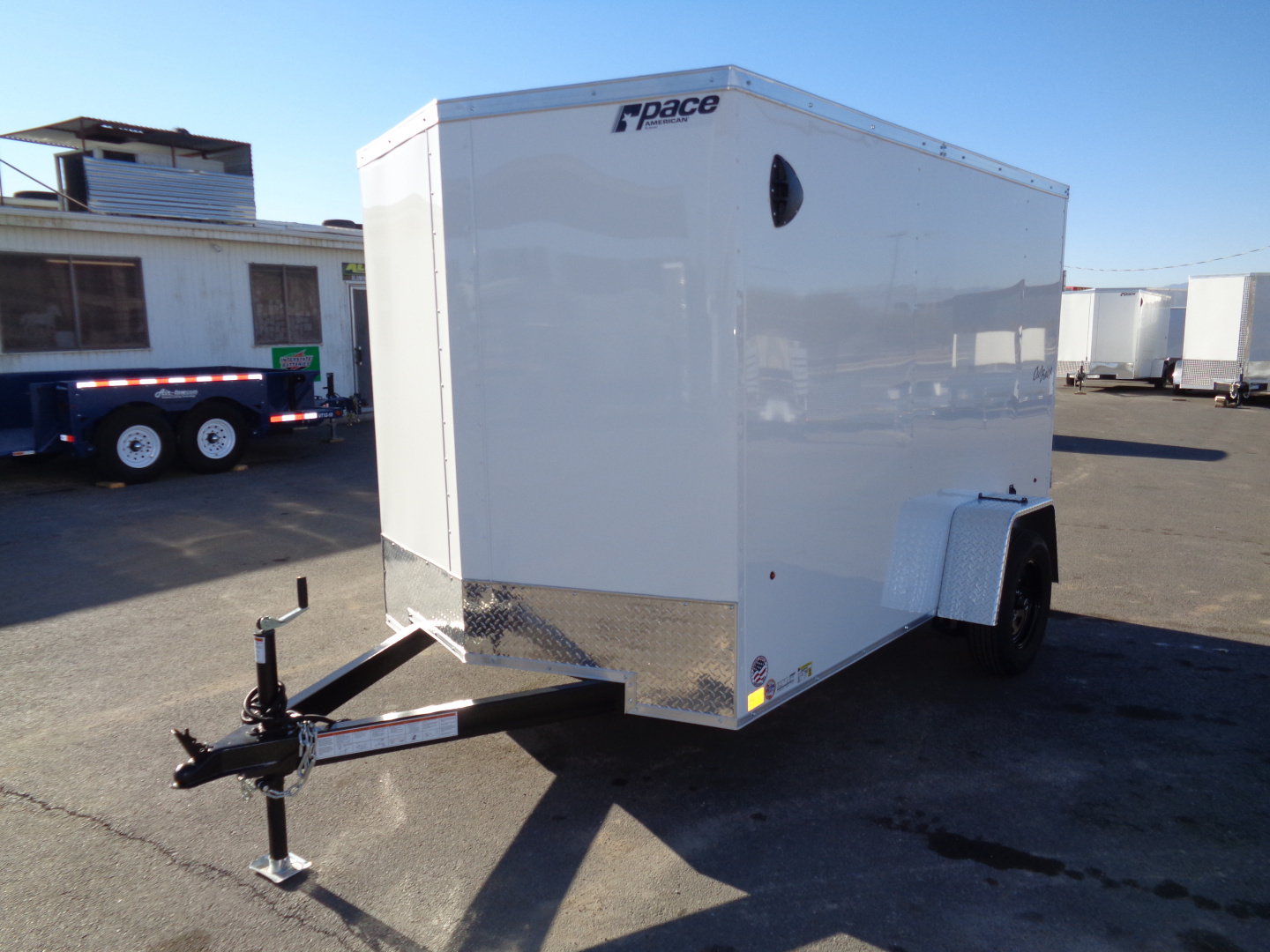New 2026 Pace American 6x10 * Out Back DLX * V-Nose Single Axle Cargo Trailer w/ Double Rear Doors