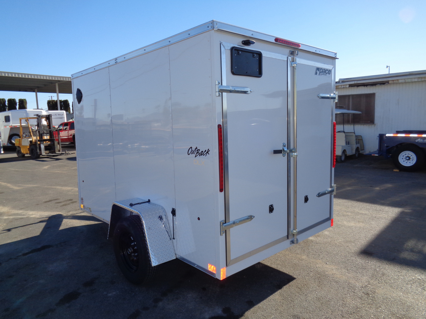 New 2026 Pace American 6x10 * Out Back DLX * V-Nose Single Axle Cargo Trailer w/ Double Rear Doors