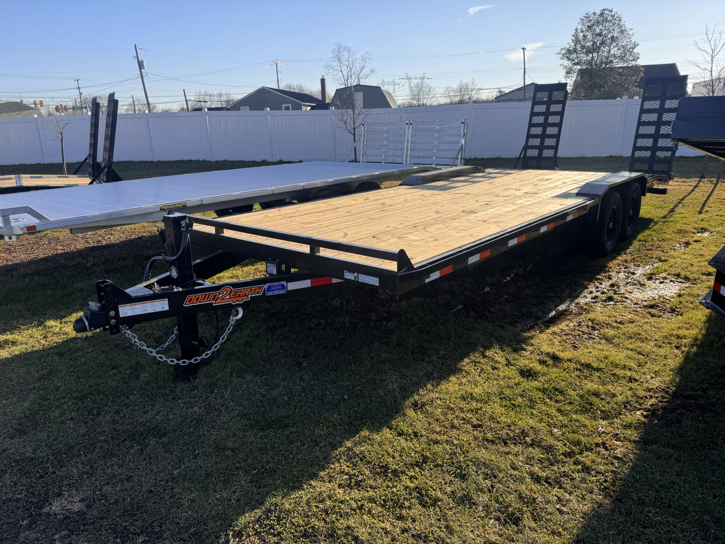 New 2026 Down 2 Earth Trailers DTE10224EDO7B Equipment Trailer 14K DECKOVER DRIVE OVER FENDERS