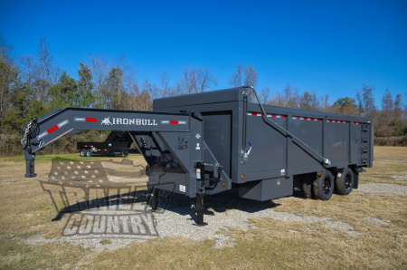 New 2025 NEW 102'' x 20' Dual Tandem 3 Stage Telescopic Gooseneck Dump Trlr w/ 48" High Sides