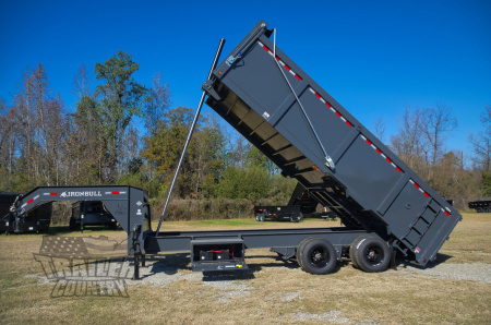 New 2025 NEW 102'' x 20' Dual Tandem 3 Stage Telescopic Gooseneck Dump Trlr w/ 48" High Sides
