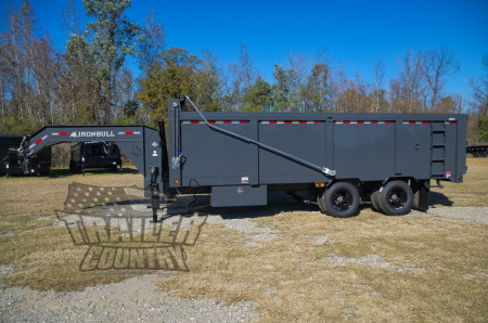 New 2025 NEW 102'' x 20' Dual Tandem 3 Stage Telescopic Gooseneck Dump Trlr w/ 48  High Sides