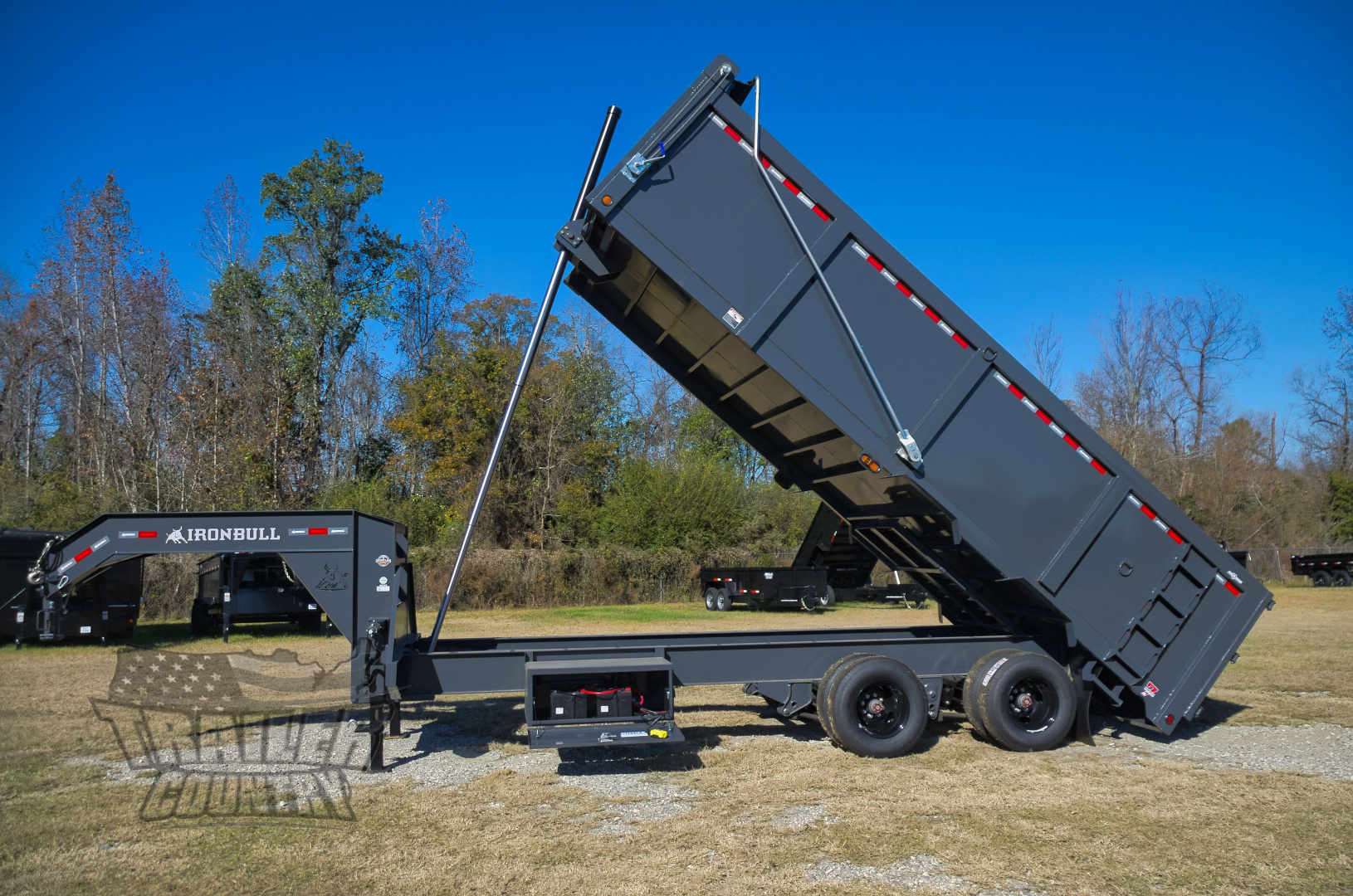 New 2025 NEW 102'' x 20' Dual Tandem 3 Stage Telescopic Gooseneck Dump Trlr w/ 48" High Sides