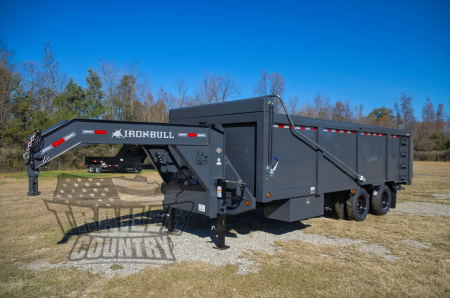 New 2025 NEW 102'' x 20' Dual Tandem 3 Stage Telescopic Gooseneck Dump Trlr w/ 48" High Sides