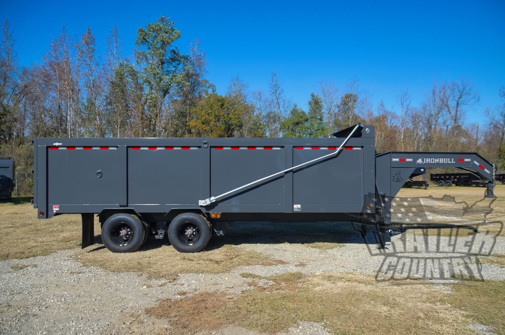 New 2025 NEW 102'' x 20' Dual Tandem 3 Stage Telescopic Gooseneck Dump Trlr w/ 48" High Sides