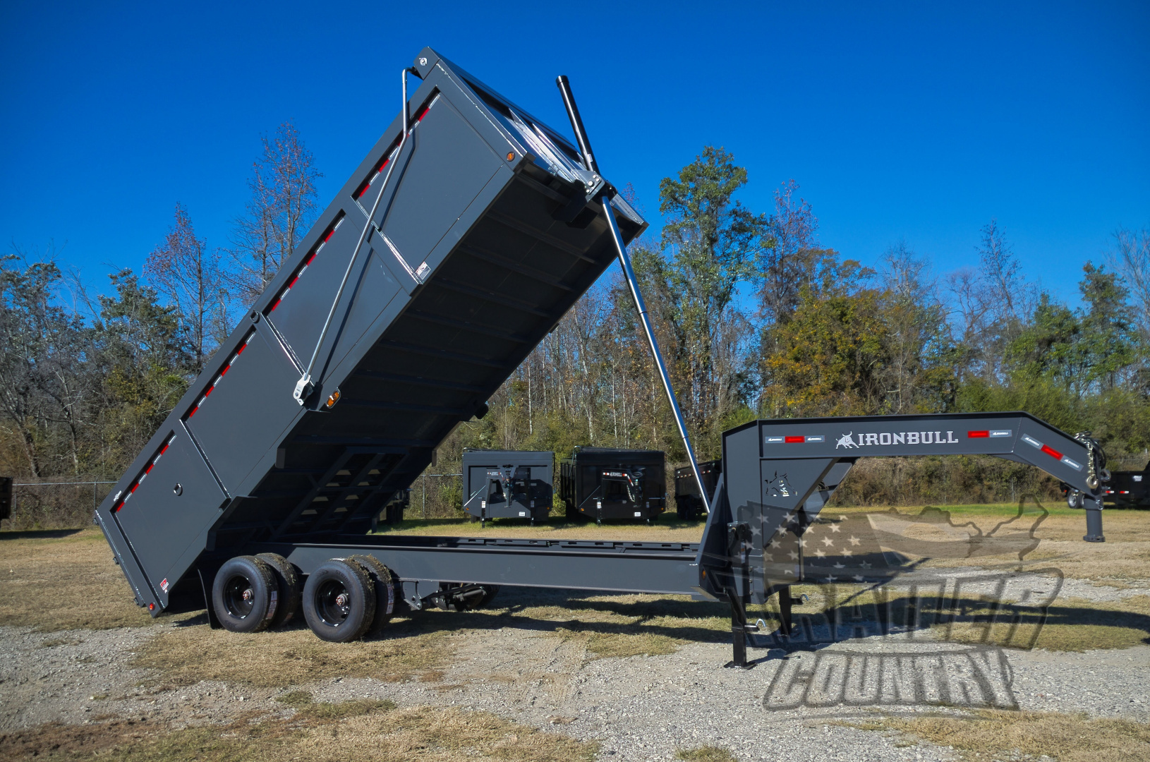 New 2025 NEW 102'' x 20' Dual Tandem 3 Stage Telescopic Gooseneck Dump Trlr w/ 48" High Sides