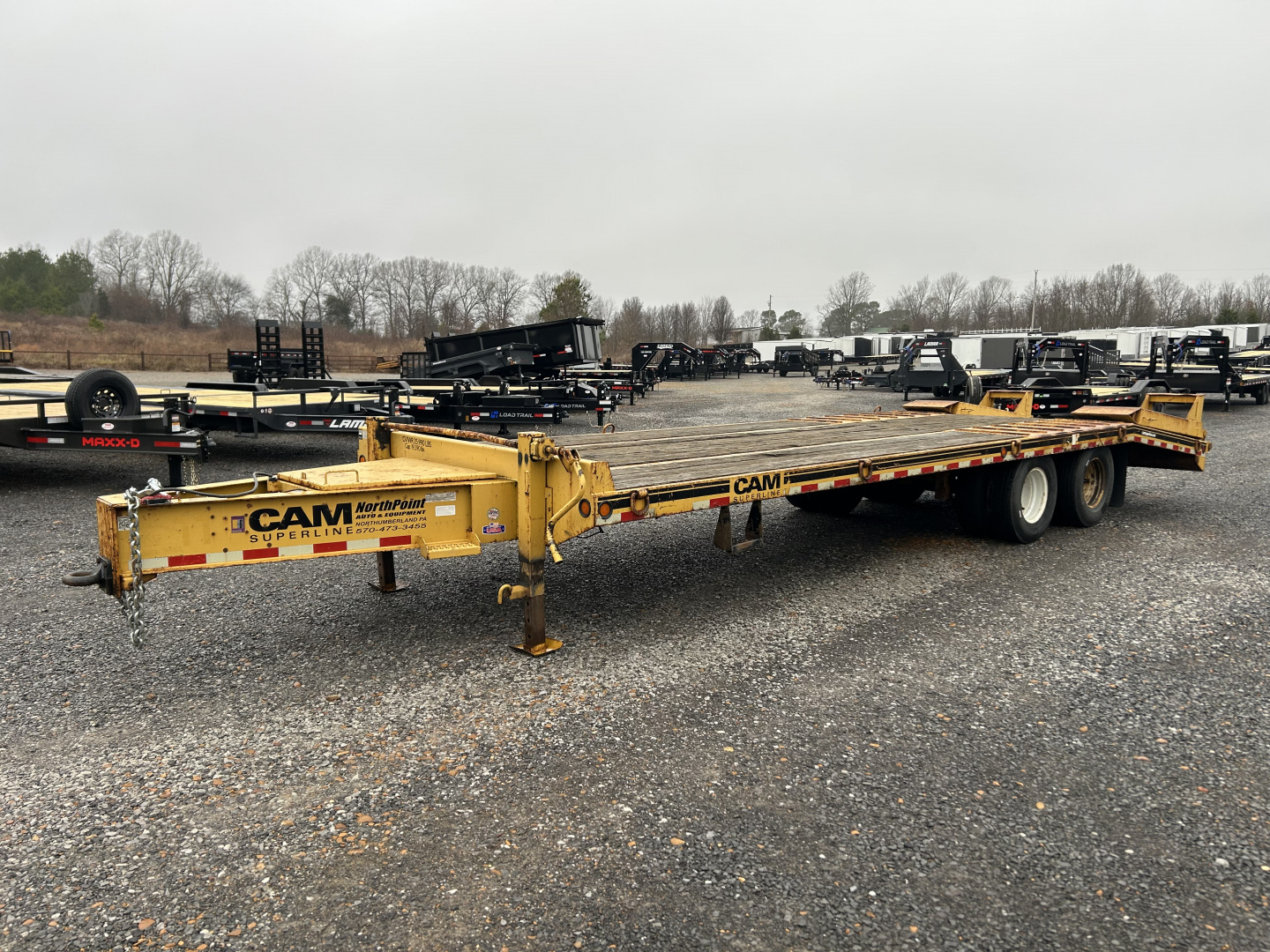 Used 2015 Cam Superline 102X25 25.9K Deckover Flatbed Trailer