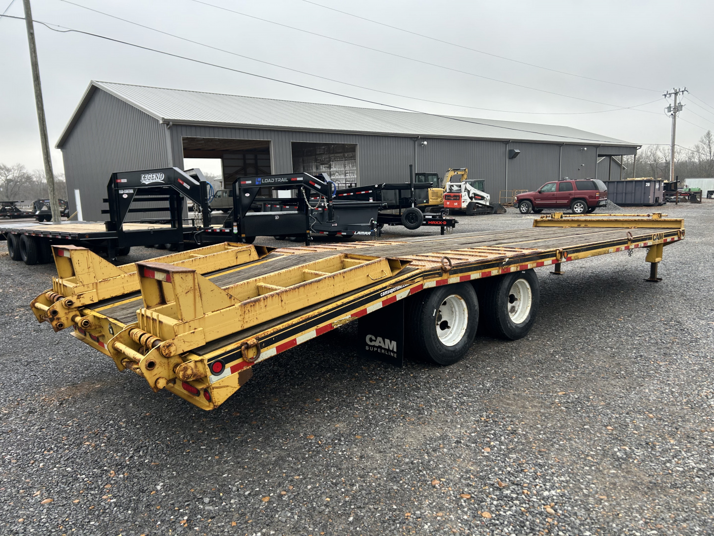Used 2015 Cam Superline 102X25 25.9K Deckover Flatbed Trailer