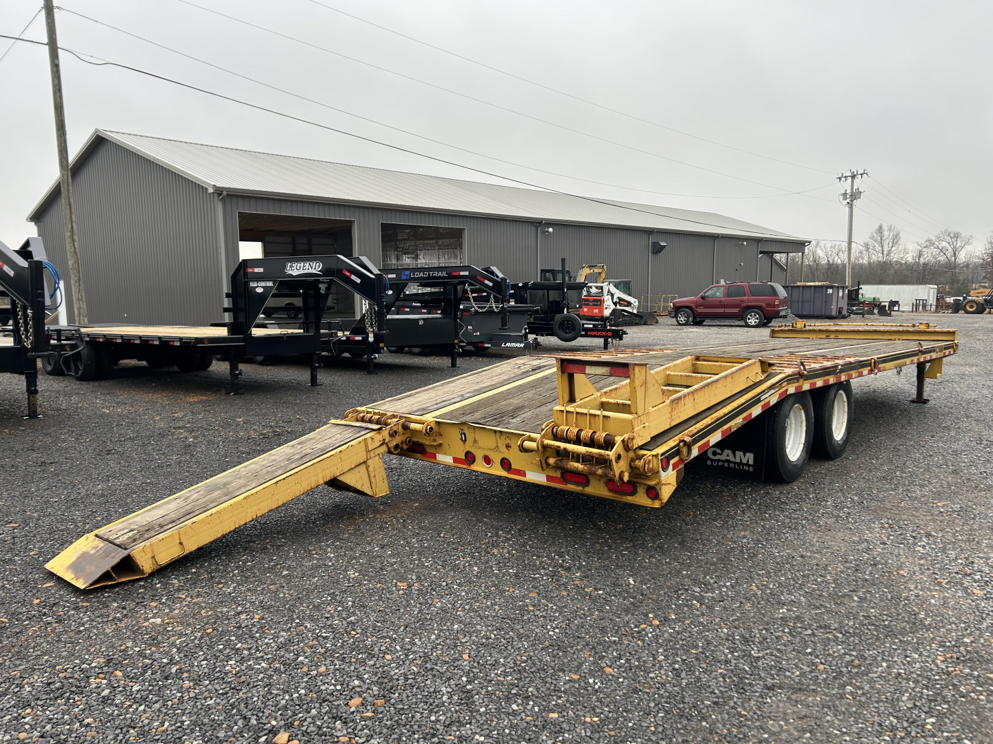 Used 2015 Cam Superline 102X25 25.9K Deckover Flatbed Trailer