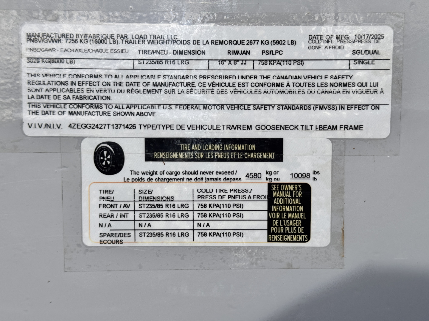 New 2026 Load Trail 8.5-24 Tilting Deck Gooseneck Buggy/Equipment Hauler 16K GVWR