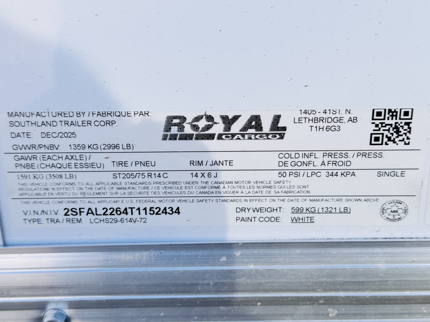 New 2026 Royal Cargo Trailers 6-12-1.5V Enclosed 3K GVWR