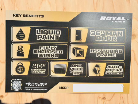 New 2026 Royal Cargo Trailers 6-12-1.5V Enclosed 3K GVWR