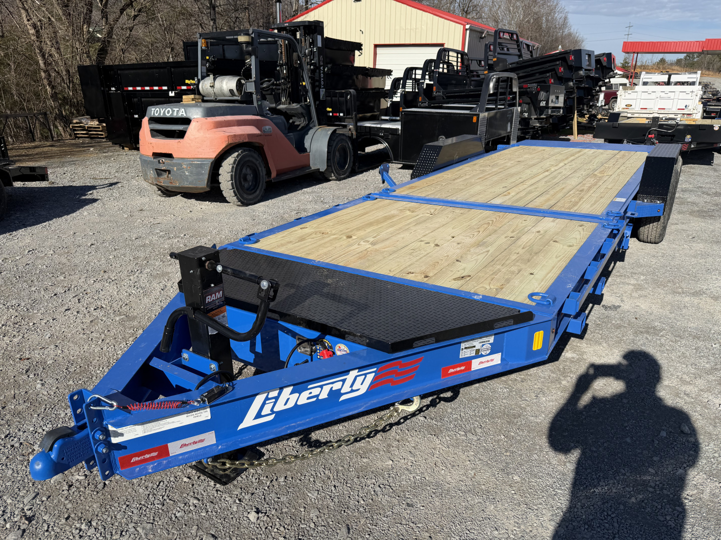 New 2026 Liberty LT Tilt Trailer 22’ FORK HOLDERS & TOOL BOX 8K AXLES 17.5K G.V.W.R.