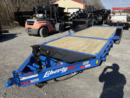 New 2026 Liberty LT Tilt Trailer 22’ FORK HOLDERS & TOOL BOX 8K AXLES 17.5K G.V.W.R.