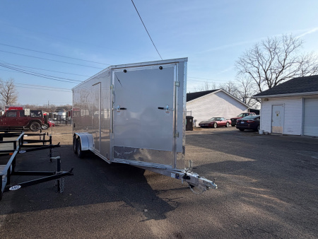 New 2026 7 X 23 Lightning Place Enclosed Snowmobile Trailer with 7ft Interior - Plain Model