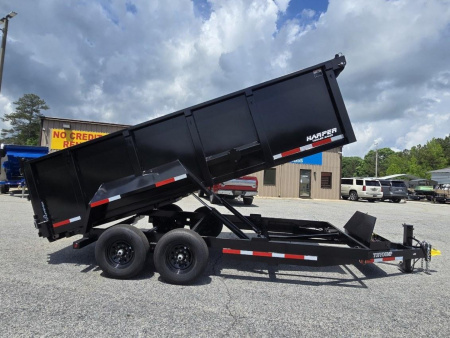 New 2025 TUFFDUMP 14K 7X16 DUMP TRAILER 4' WALLS