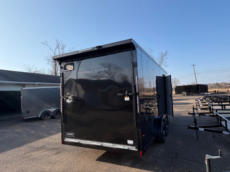 New 2026 7.5 x 23 All Aluminum Enclosed 3 Place Lightning Snowmobile Trailer with 7ft interior