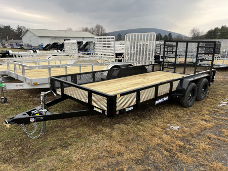 New 2026 Sure-Trac 7X16 7K Mesh Side Landscape Utility Trailer