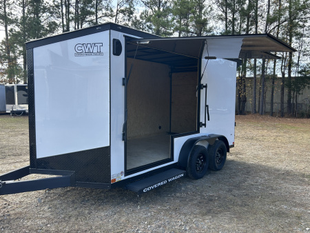 New 2026 Covered Wagon Trailers 7x14 UTV Package, Rear Wing & MORE !!!!!
