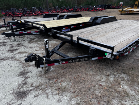 New 2026 Iron Bull 83x20 10K Car Hauler Slide in Ramps