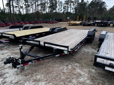 New 2026 Iron Bull 83x20 10K Car Hauler Slide in Ramps