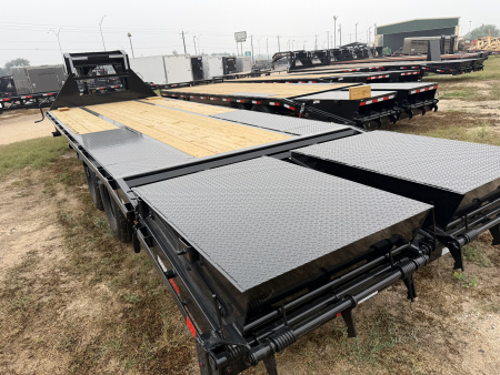 New 2026 Delco Trailers 102x25ft Flatbed Trailer 24k