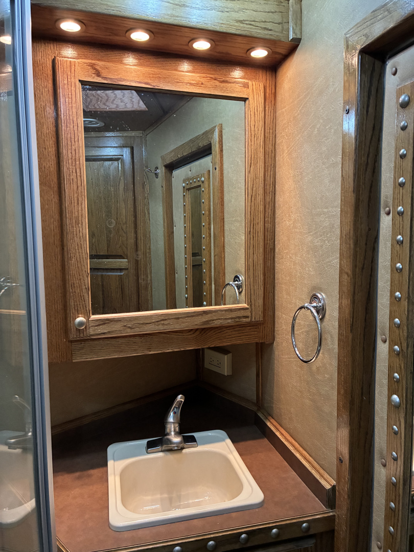 Used 2009 Platinum 3 Horse 10' Living Quarters Horse Trailer