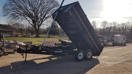 Used 2017 Sure-Trac 82x14 14K Telescopic Dump Trailer