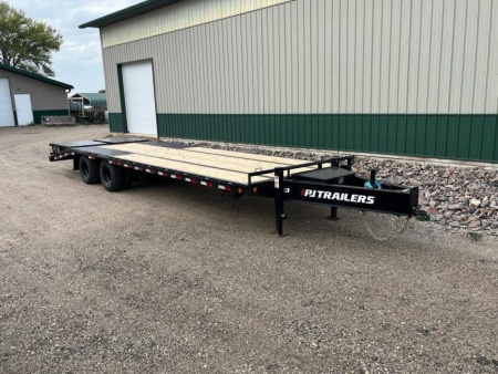 New 2026 28' 20k PJ Low Pro Pintle Flatbed Trailer