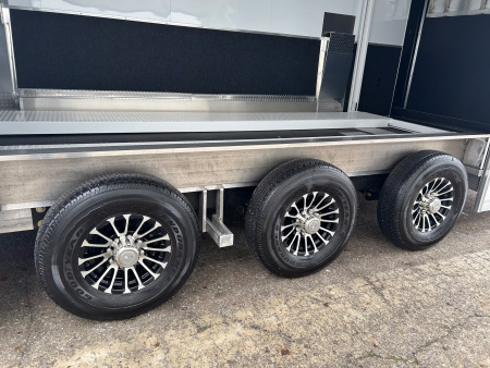 New 2026 Haulmark 28 FT EDGE ALUMINUM STACKER TRAILER W/ ESCAPE DOOR AND AWNINGS