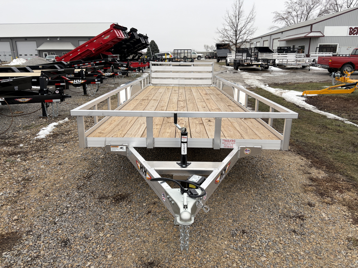 New 2026 H&H Trailers 82X20 Aluminum Rail Side Utility Tandem