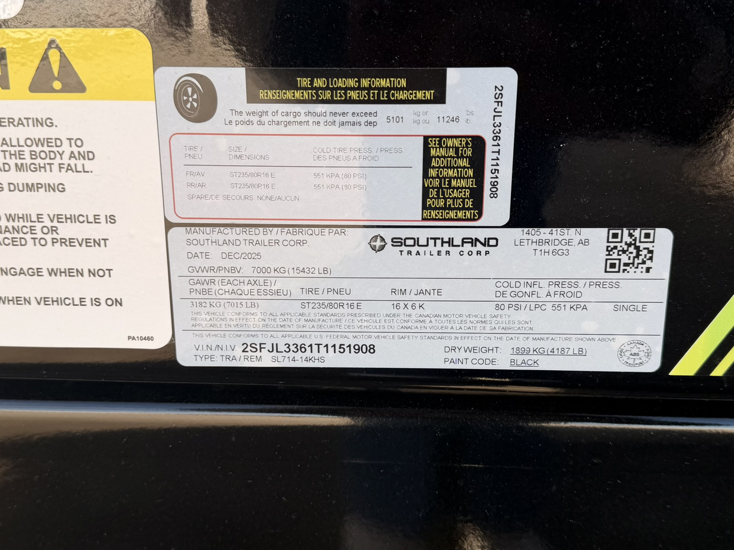 New 2026 Southland Trailers 7-14-4H Dump 7K Axles