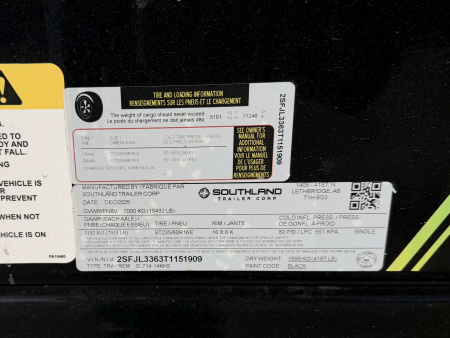 New 2026 Southland Trailers 7-14-4H Dump 7K Axles