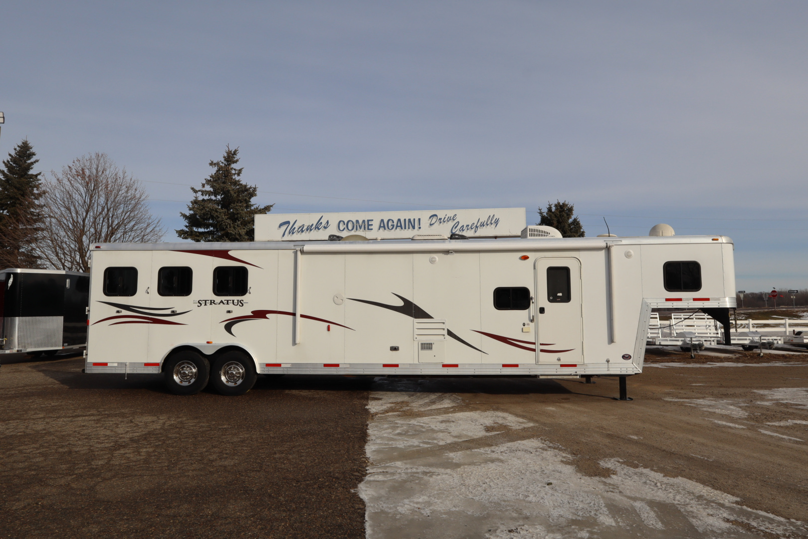 Used 2013 Bison Trailers 3 Place LQ W/Slide-out Horse Trailer