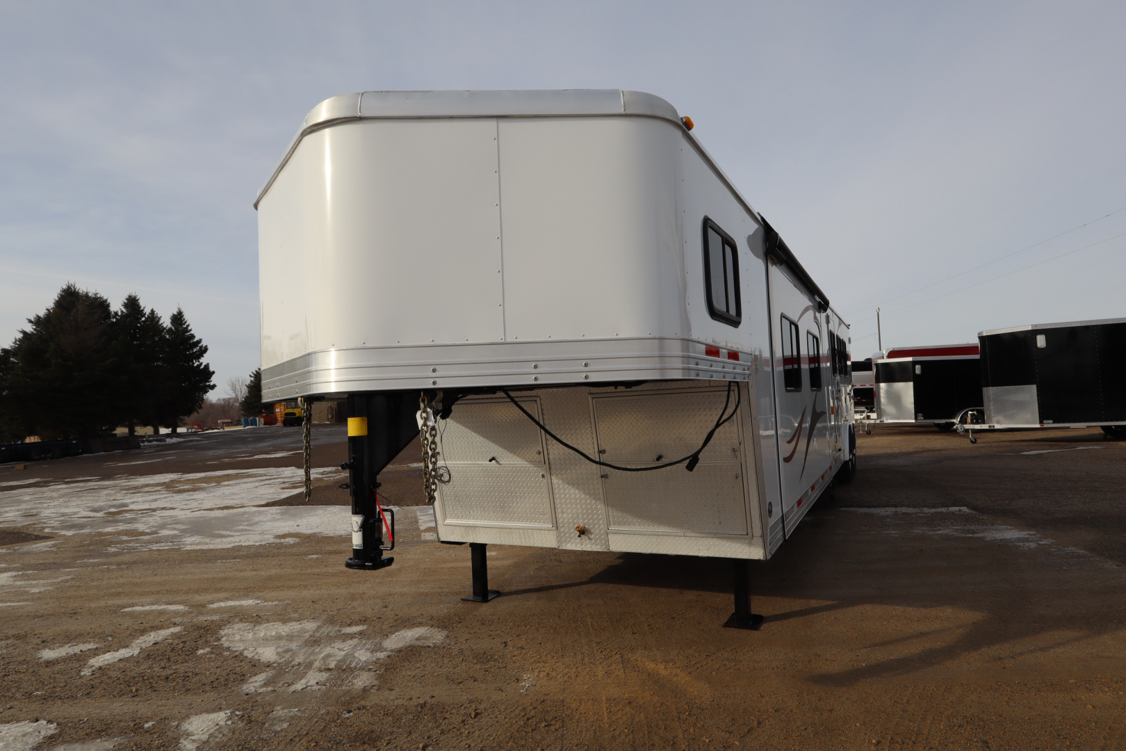 Used 2013 Bison Trailers 3 Place LQ W/Slide-out Horse Trailer