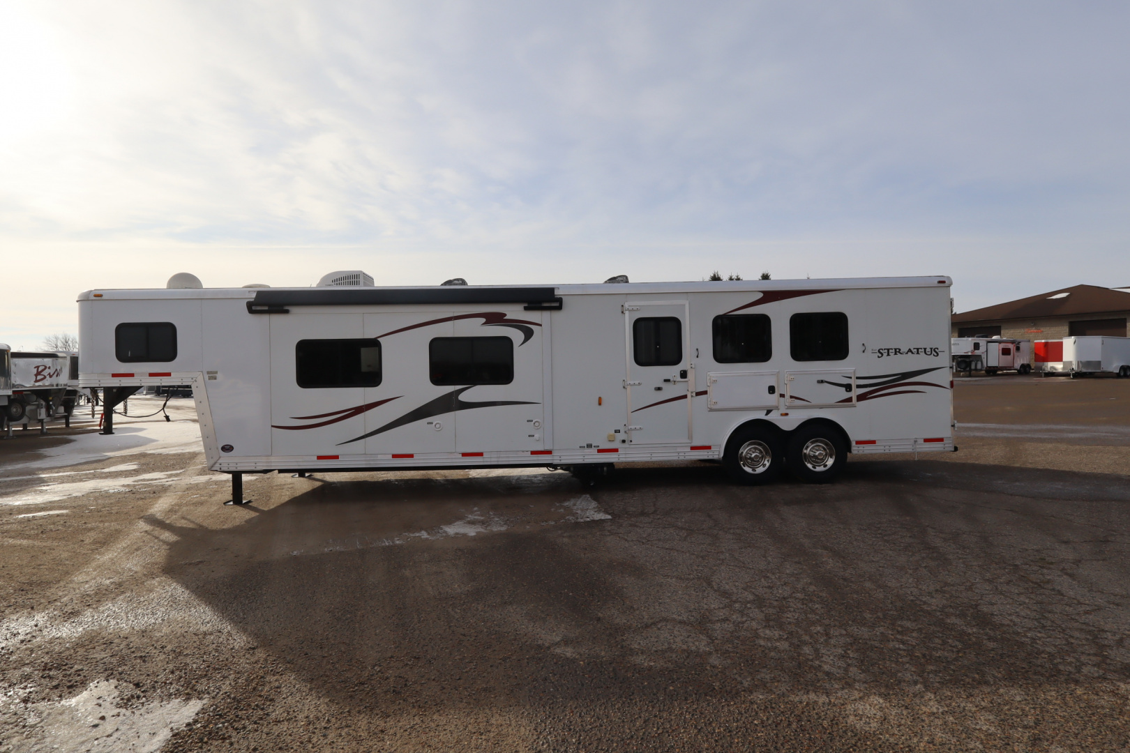Used 2013 Bison Trailers 3 Place LQ W/Slide-out Horse Trailer