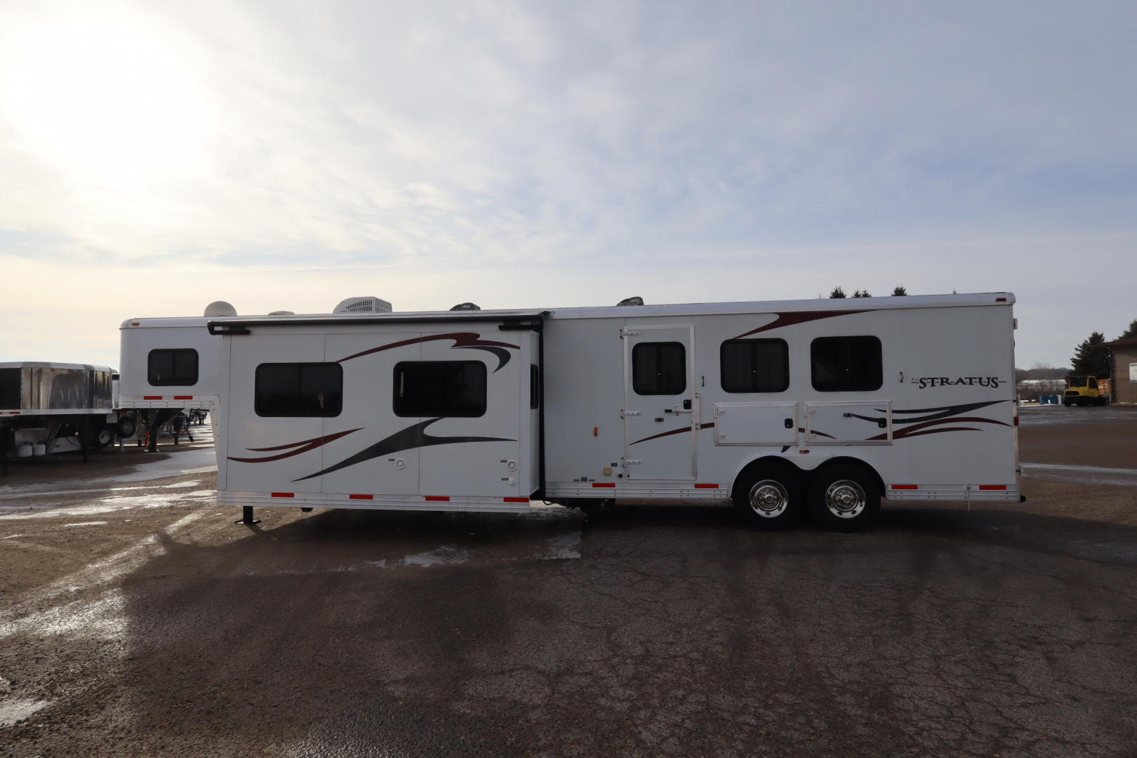 Used 2013 Bison Trailers 3 Place LQ W/Slide-out Horse Trailer