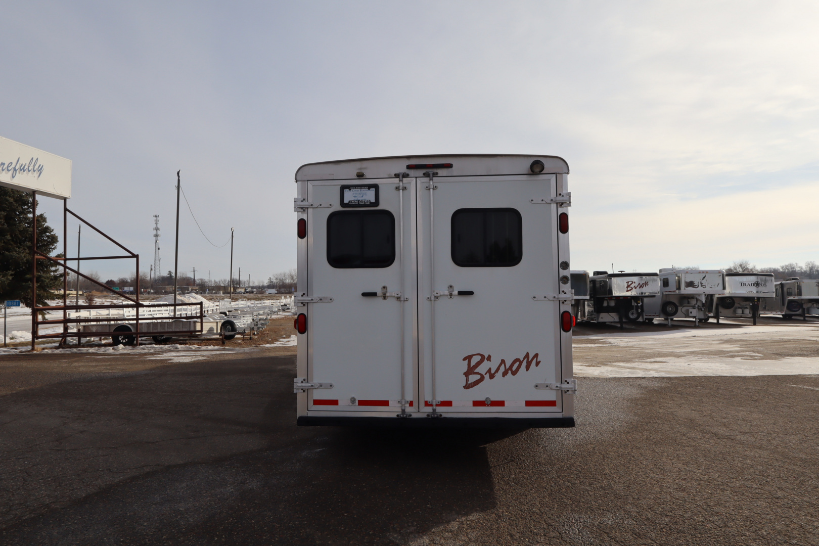 Used 2013 Bison Trailers 3 Place LQ W/Slide-out Horse Trailer
