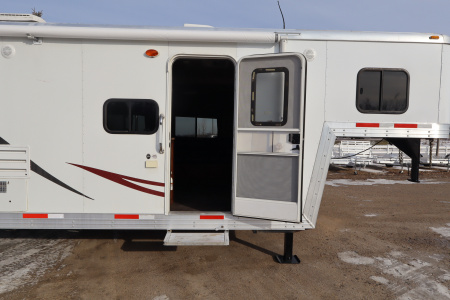 Used 2013 Bison Trailers 3 Place LQ W/Slide-out Horse Trailer