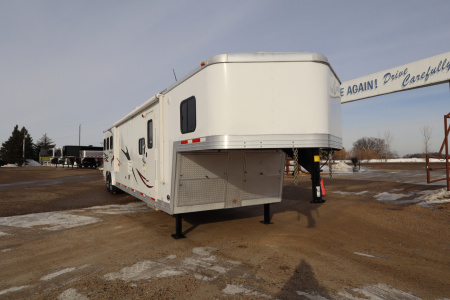 Used 2013 Bison Trailers 3 Place LQ W/Slide-out Horse Trailer